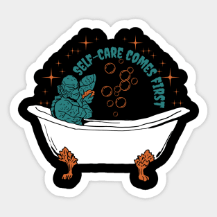 Self-Care Comes First - Classic Monster Bath Sticker